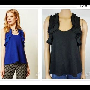 🛍3 for 25🛍Deletta for Anthropologie Ruffled Tank